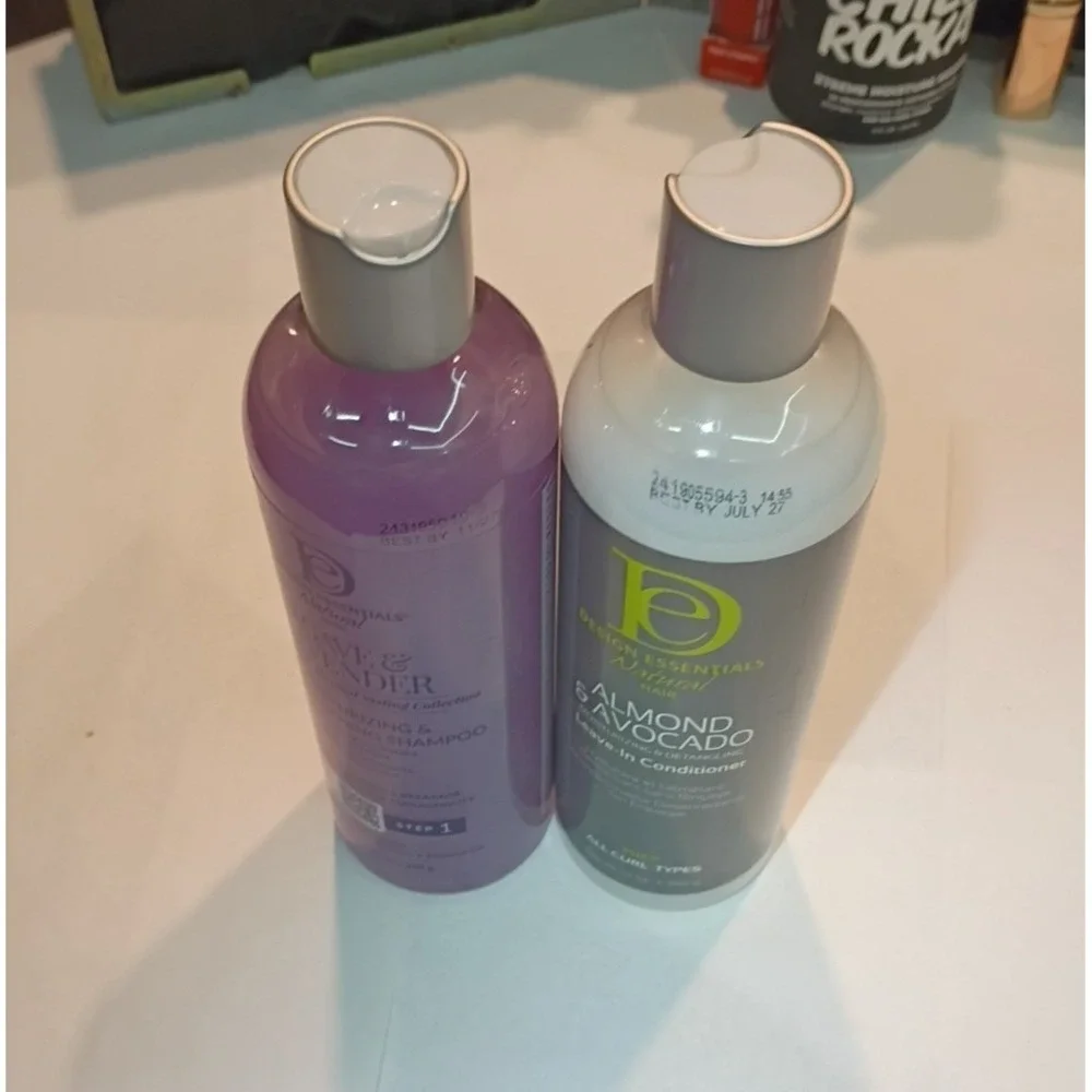 2x Lot Design Essentials Agave Lavender Shampoo + Almond Avacado Conditioner Set